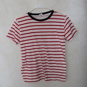 Classic Red and White Striped T